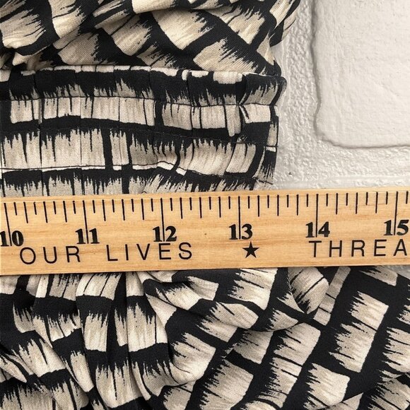 Calvin Klein Dress Women 2 Tan Black Halter Smock‎ Marilyn Monroe Stretch NWT - Picture 11 of 13